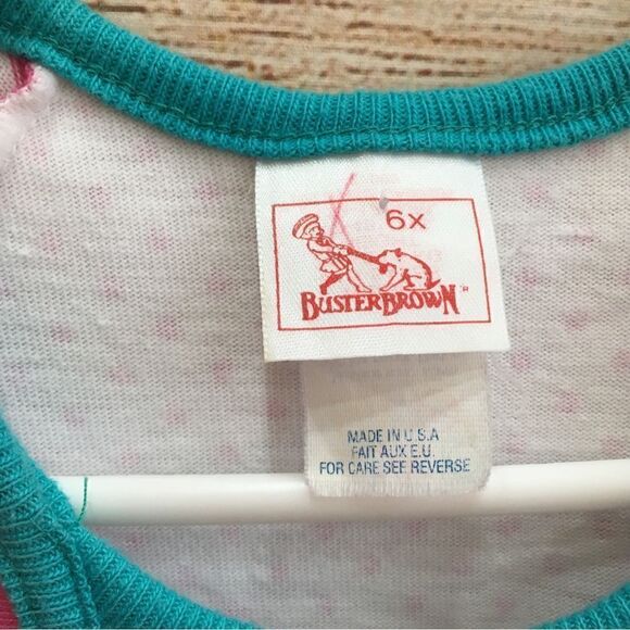 VINTAGE BUSTER BROWN COTTON KNIT DRESS - Picture 4 of 5